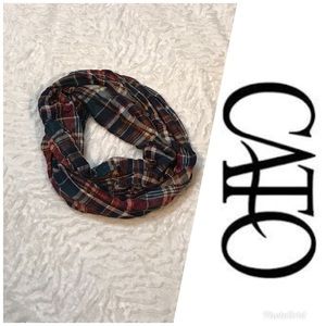 Cato plaid infinity scarf